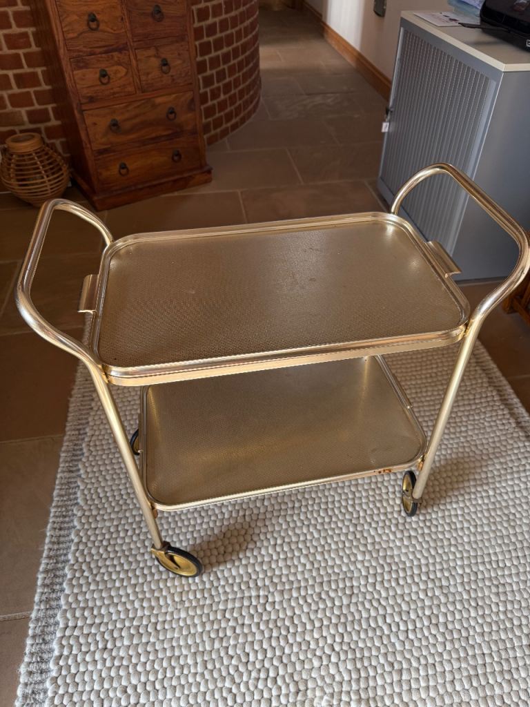 Drinks Trolley  (vintage metal 2 tier)