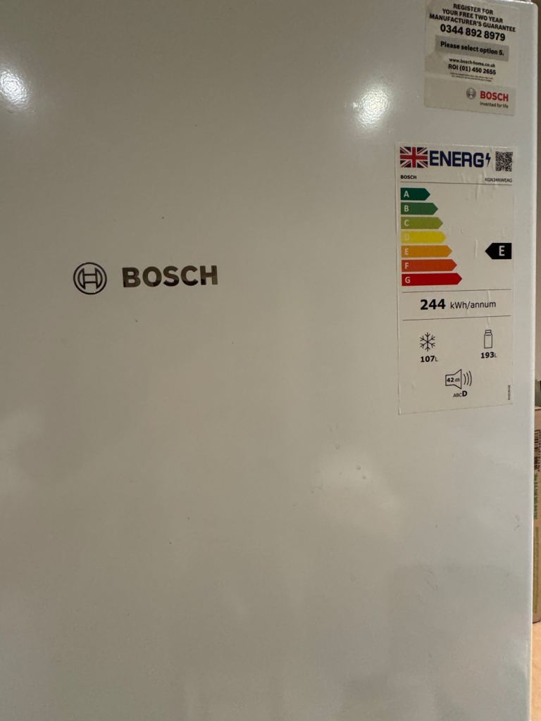 Bosch frost free fridge freezer