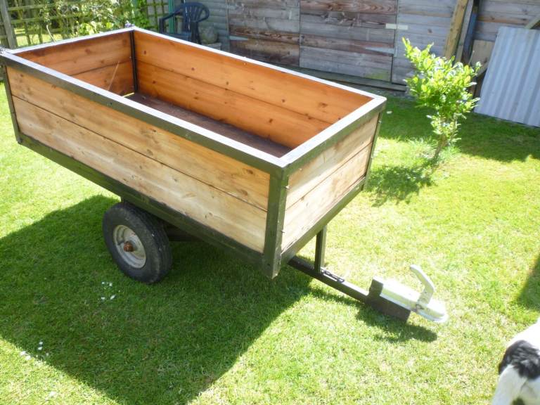 garden ride on mower trailer