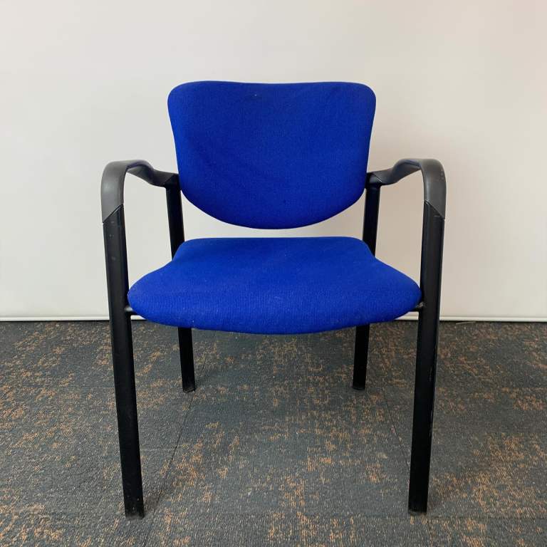 Blue Stacking Meeting Chair With Arms - 2OOF-CH-1053