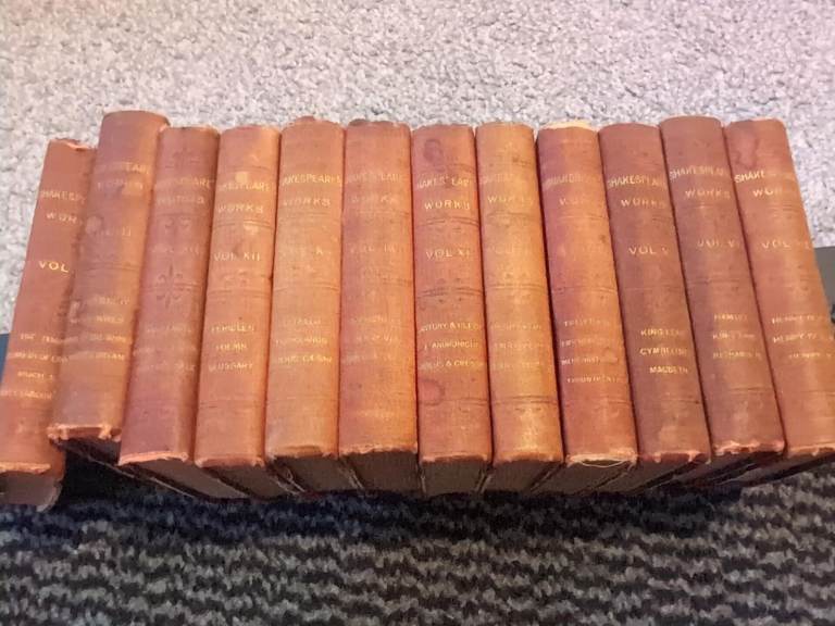 Antique Miniature Works of Shakespeare Complete 12 Volume Set c.1880