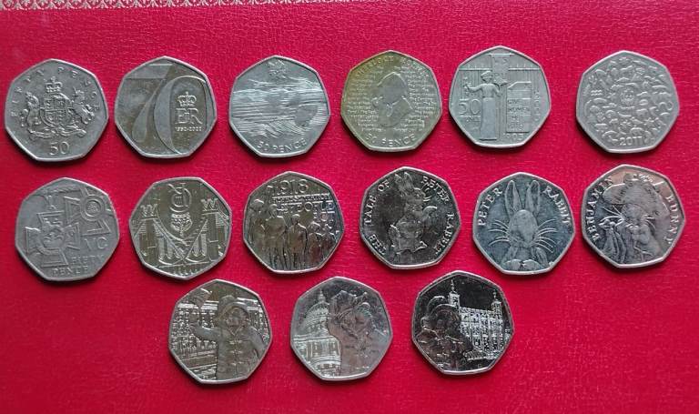 Collectable 50ps X 15 - Kemnay
