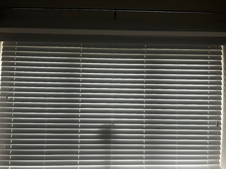 PVC white Venetian blinds 