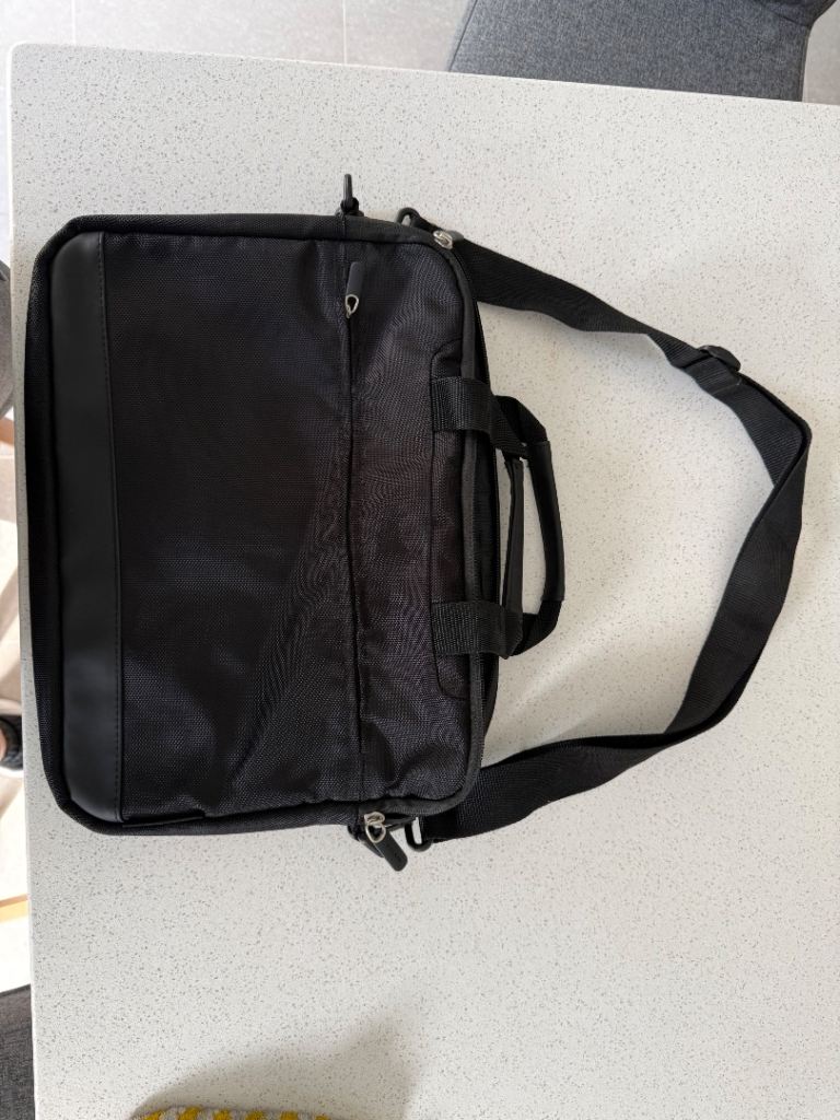 Black Laptop Carry Bag with Shoulder Strap