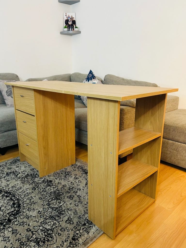 image for Desk birch perfect condition free delivery depending on location!!