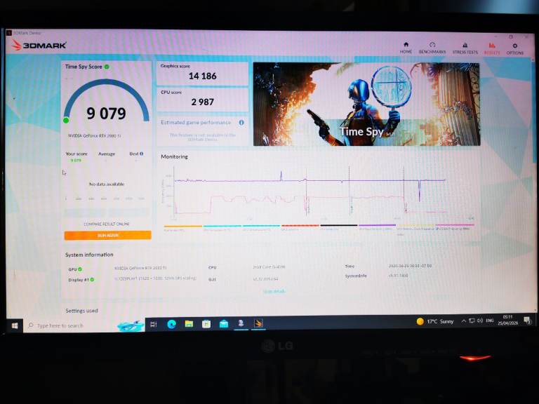 GAMING PC - RTX 2080 TI ROG Strix with Monitor, desk clamp, keyboard and mouse 