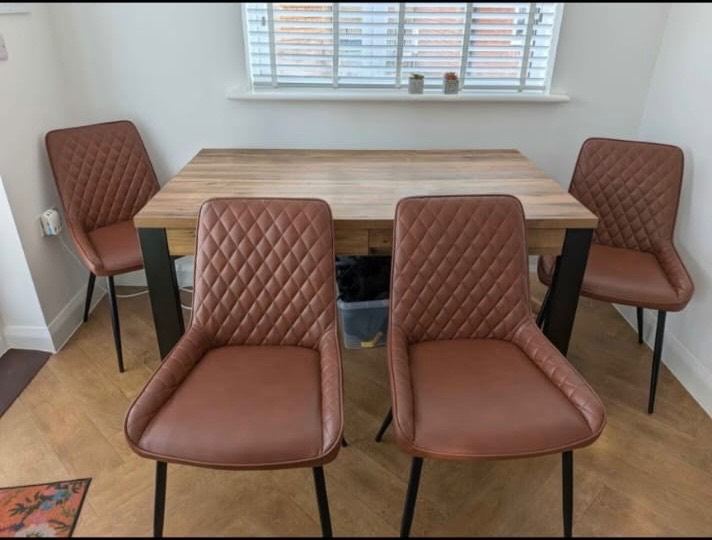 Next 6‑Seater Dining Table + 4 Chairs – Storage Drawers – £475 STEAL