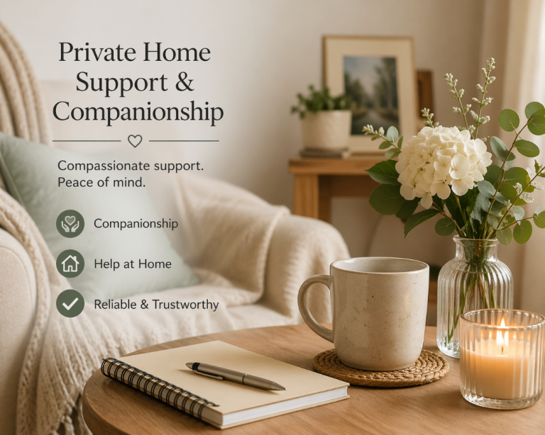 Private Home Support & Companionship – Rubery & Surrounding Areas!