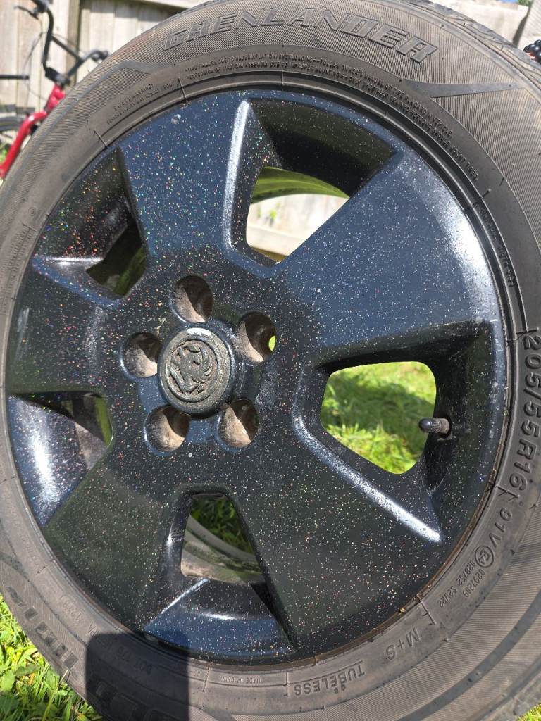 Vauxhall BLACK GLITTER custom alloys wheels zafira etc