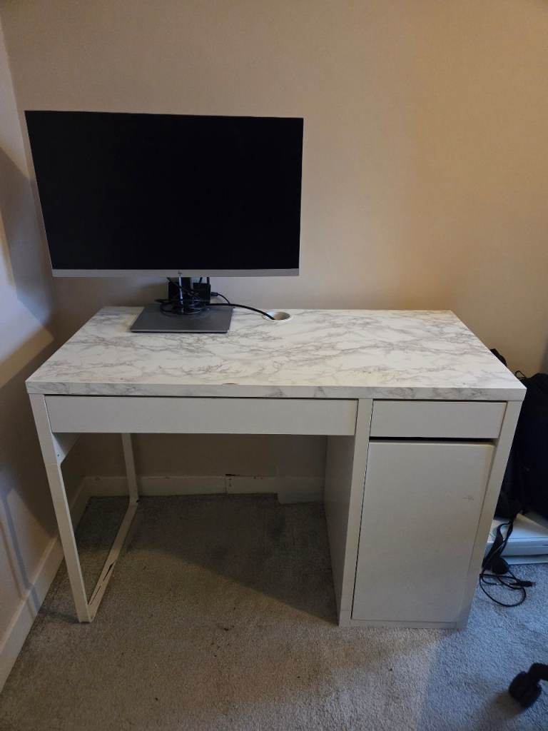 White IKEA Desk