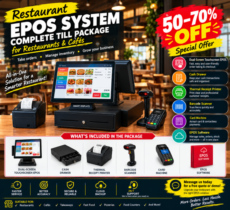 Restaurant EPOS System – Complete Till Package – 50–70% OFF