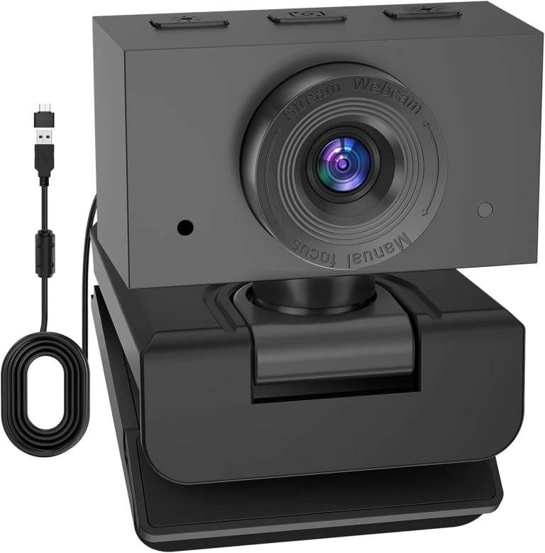 Streaming Webcam with Microphone 2K 30fps QHD Noise Cancelling, Auto Light Correction FOV 95 NEW