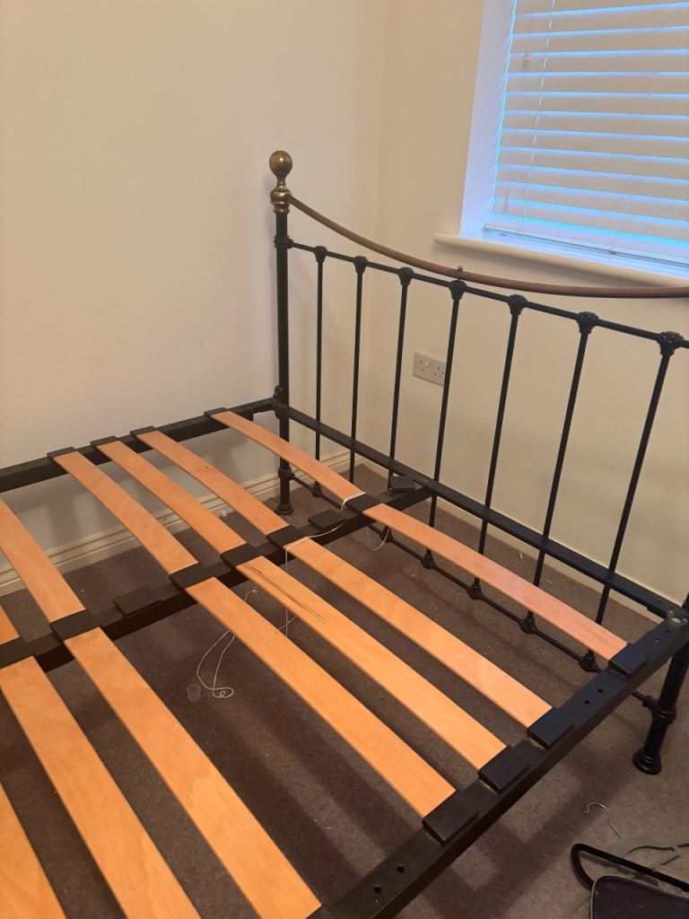 M&S brass double bed