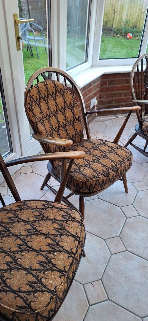Set of 3 Ercol Chairs c.1960s