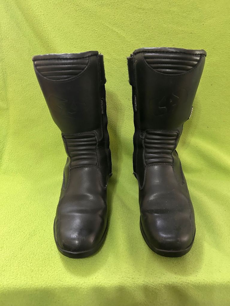 Ladies Leather Waterproof Oxford Motorcycle Boots