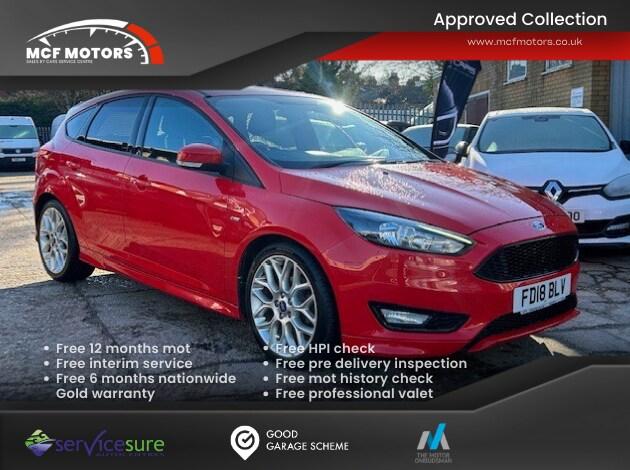 2018 Ford Focus 1.0 EcoBoost 140 ST-Line Navigation 5dr HATCHBACK Petrol Manual
