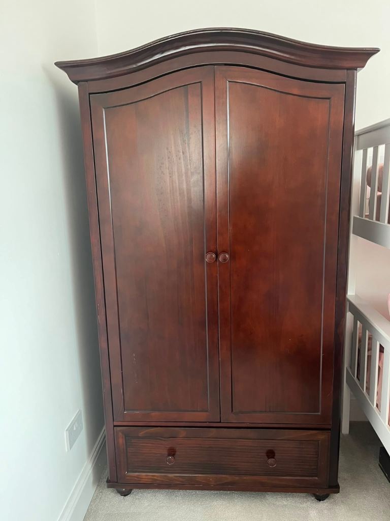 Silver Cross Dorchester Wardrobe – Dark Cherry