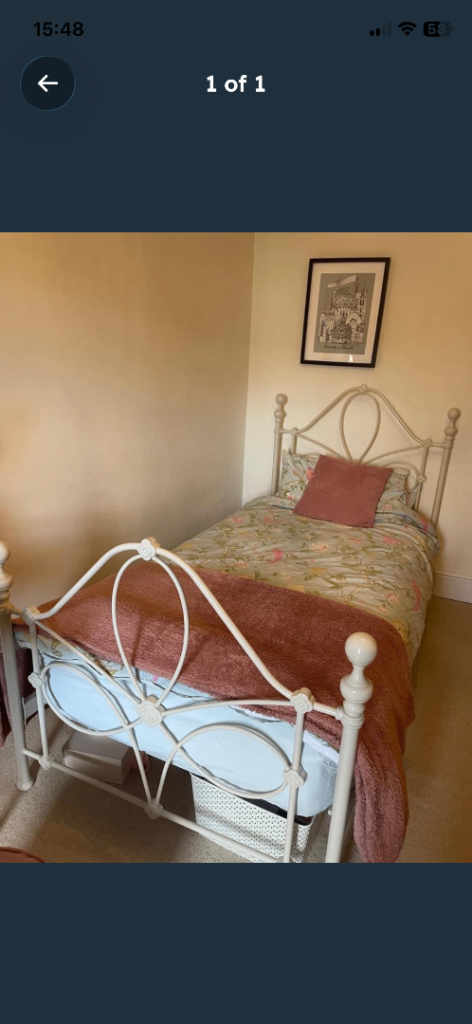 Laura Ashley Single Bed Cream 