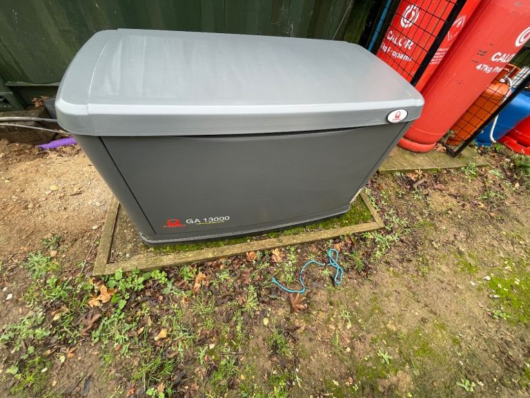 Large household LPG Backup generator including fittings and Manuals 