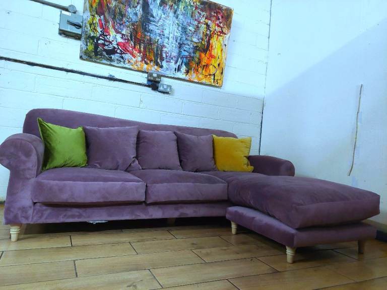 Loaf Crumpet corner sofa in light purple clever velvet RRP £3850