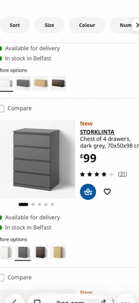 IKEA chest of drawers 