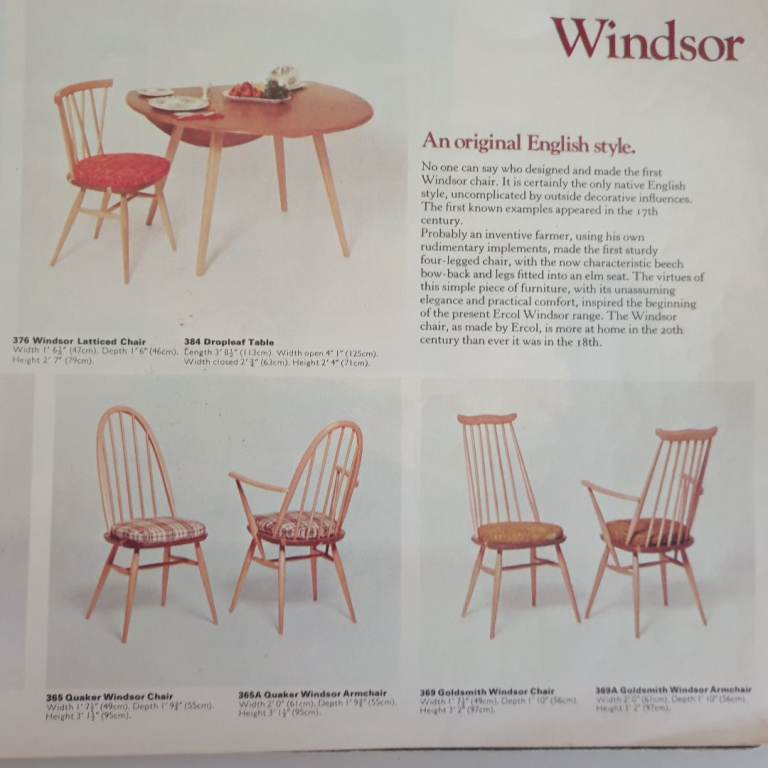 ERCOL TABLE AND CHAIRS