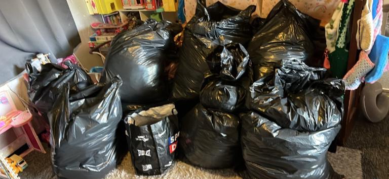 24 bags of vintage mixed grade cloths need gone asap