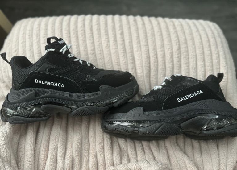 Balenciaga Triple S Trainers - Black, Good Condition