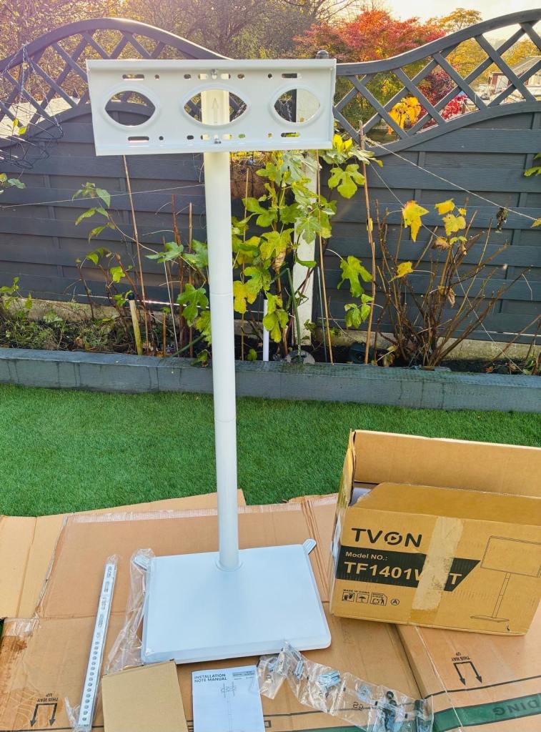 TVON TV Floor Stand for 32 to 60 inch TVs Tall TV Stand with Support Feet,
