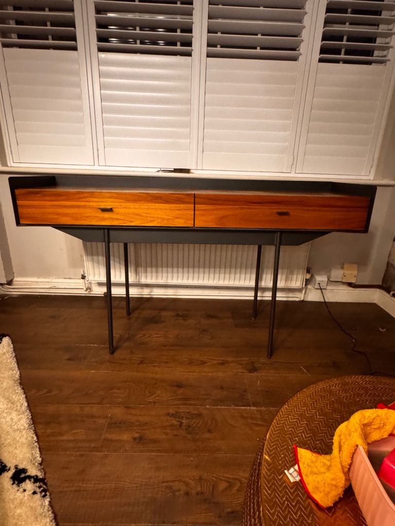 Stunning retro midcentury style console table/desk