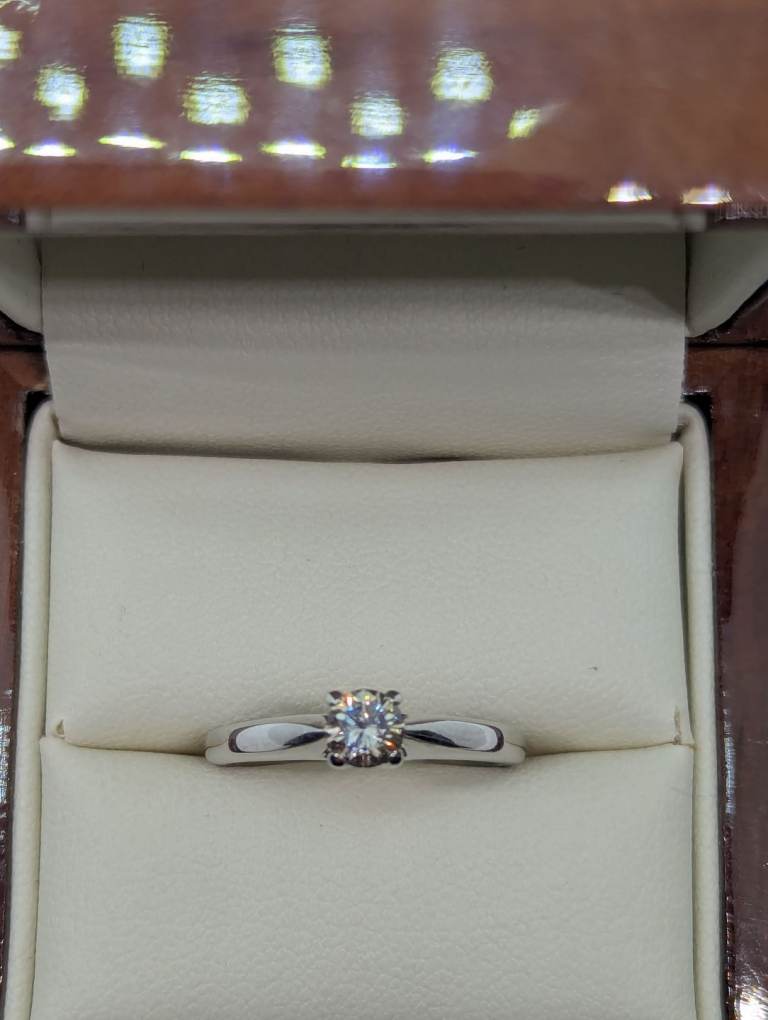 9ct White Gold 0.33ct Diamond Solitaire Ring