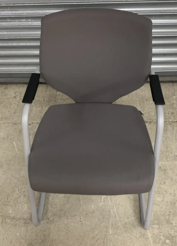 Pledge Grey Meeting Room Chair with Cantilever Legs and Black Arms CH-5164