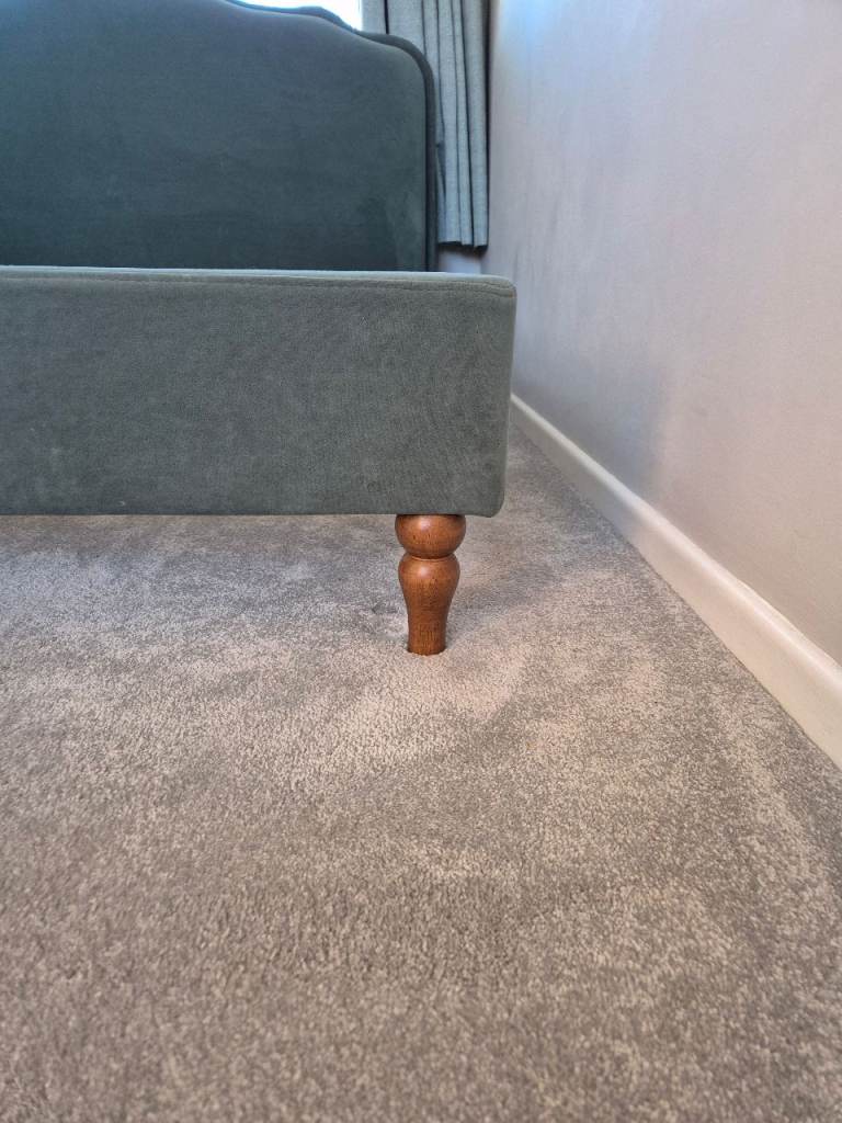 Super king green velvet bed frame 