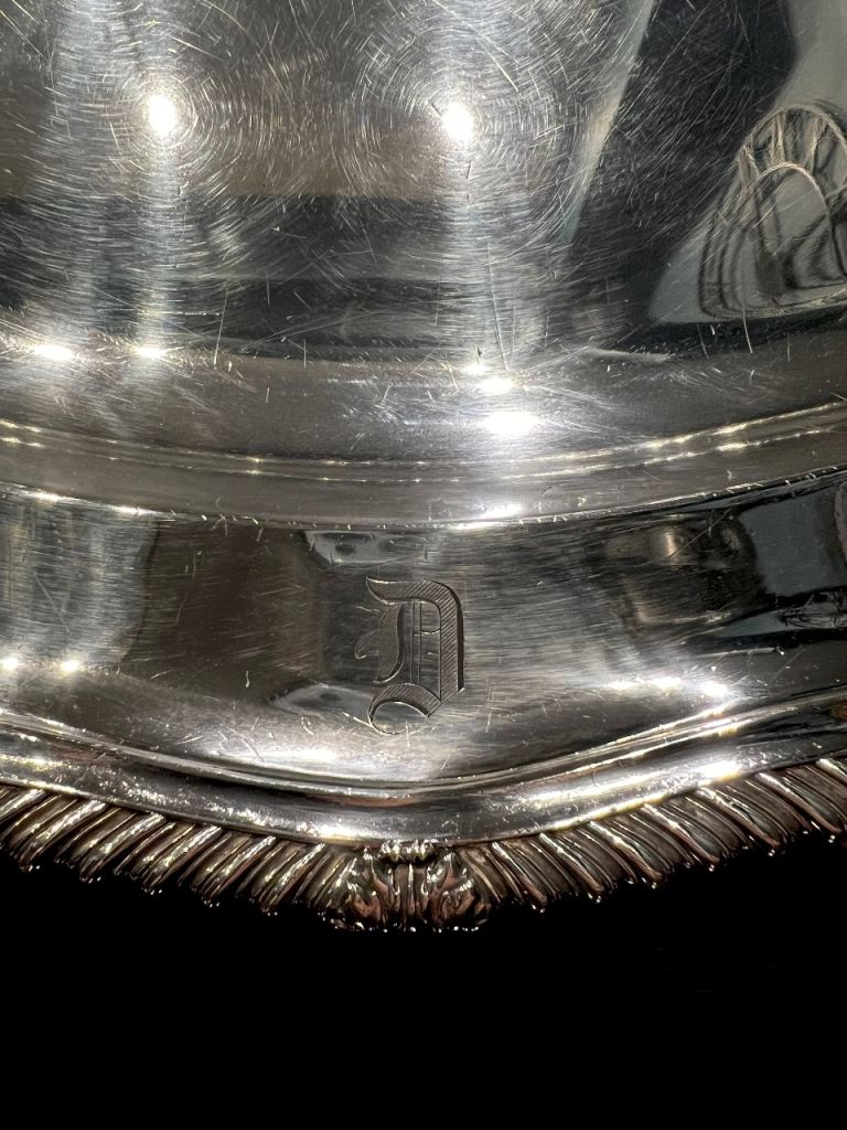 Massive Paul Storr George III antique Sterling silver platter / tray . Hallmarked 925