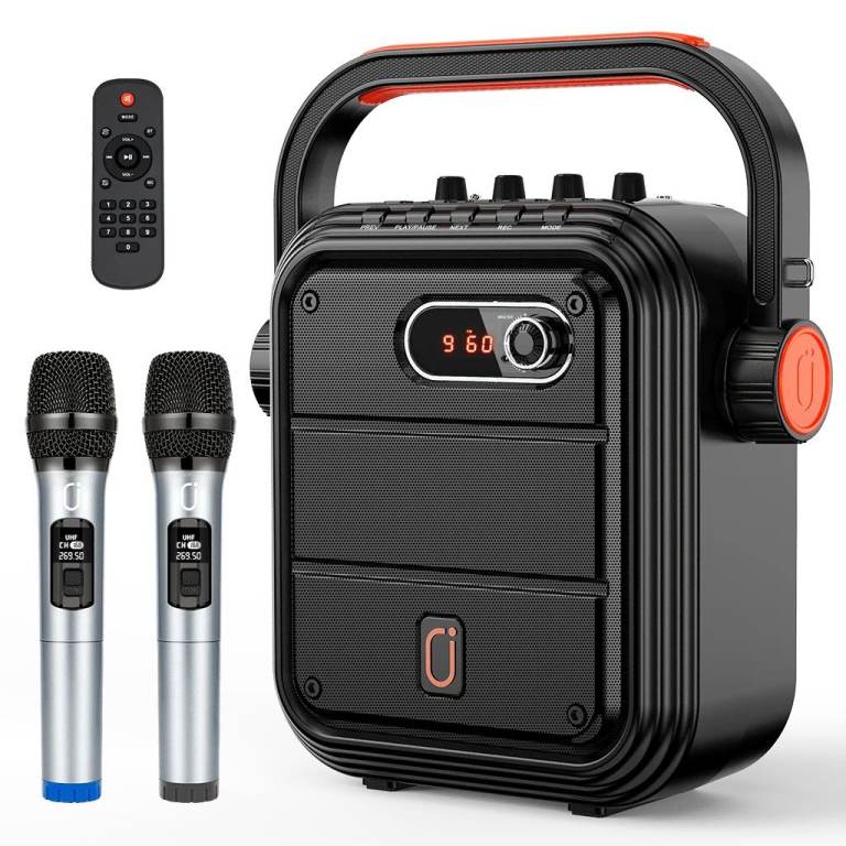 image for QUICK SALE!!! JYX-66BT Karaoke Machine with 2 Wireless Microphones