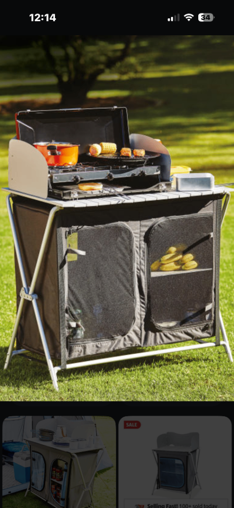 Camping kitchen unit