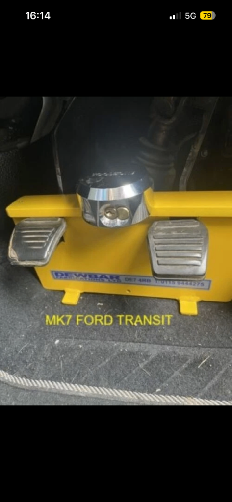 Dewbar Pedal Lock for MK7 Ford Transit – Good Condition