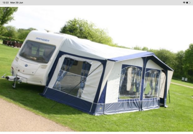 Apache Torino Blue Grey 900 cm Awning with Steel Frame