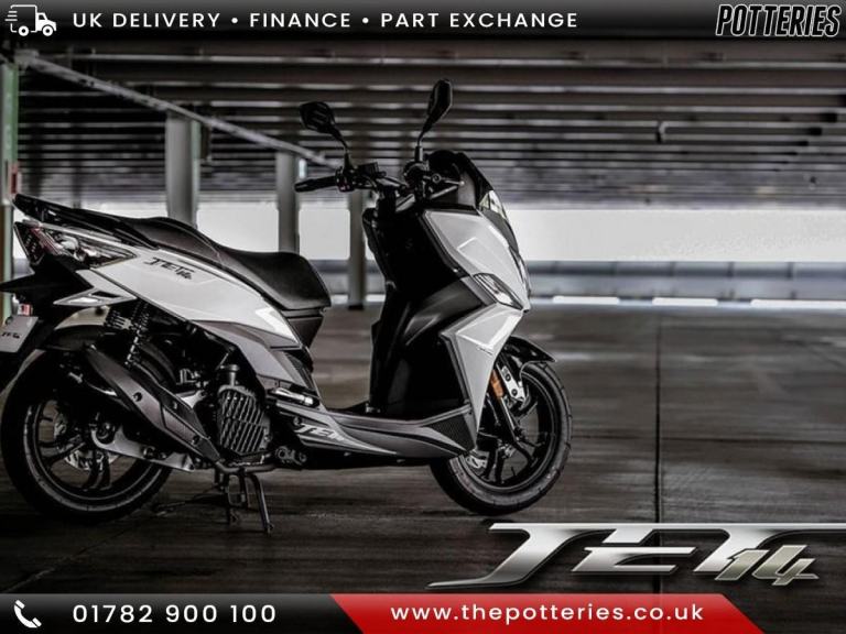 SYM JET 14 125 cc Liquid Cooled **Potteries Scooters 01782 900 100**