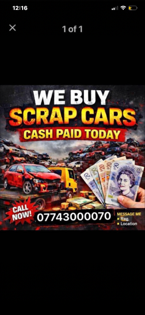 Huddersfield scrap vehicle buyer always 