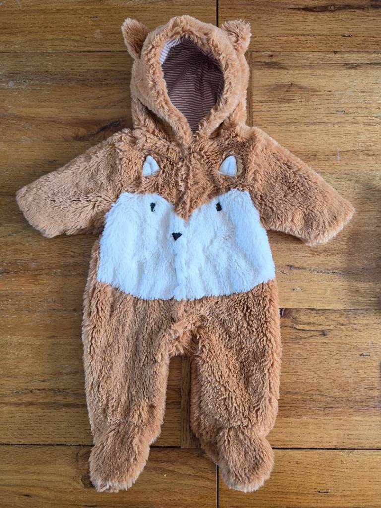 Baby furry fox suit. 0-3 months