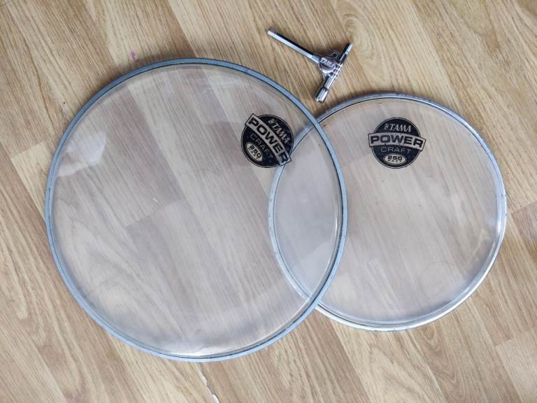Tama 910 Drum Key & Power Craft Drum Skins 8" 10"