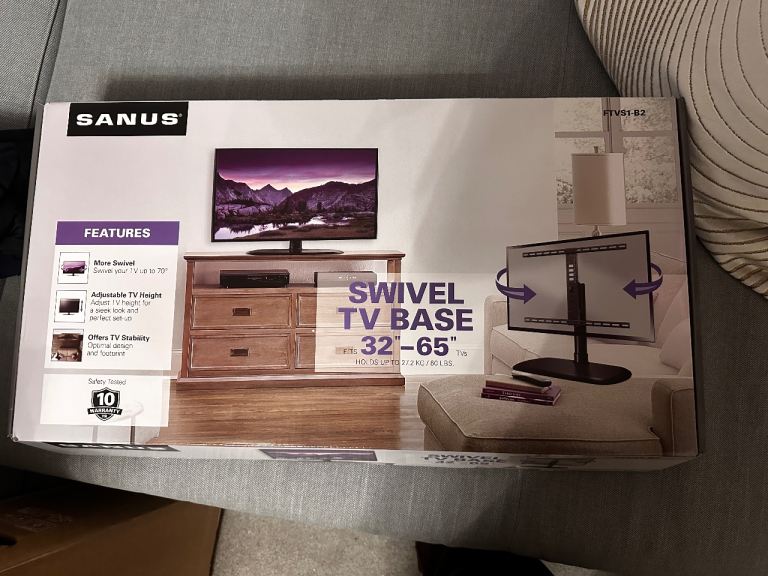 Sanus Swivel TV stand Base  (32"–65")(FTVS1-B2)  brand  New 