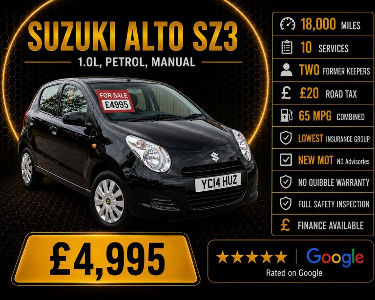 2014 Suzuki Alto 1.0 SZ 5dr HATCHBACK Petrol Manual