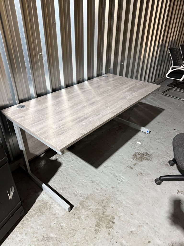 Grey office desk
