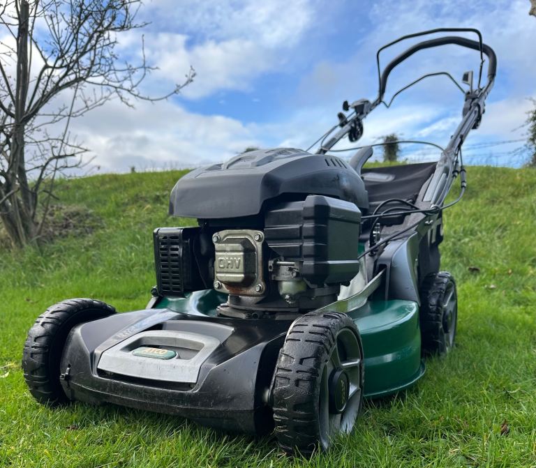 Atco 21” heavy duty lawnmower top of range 4in1 Selfdrive twin cut 196cc mower serviced VGC 