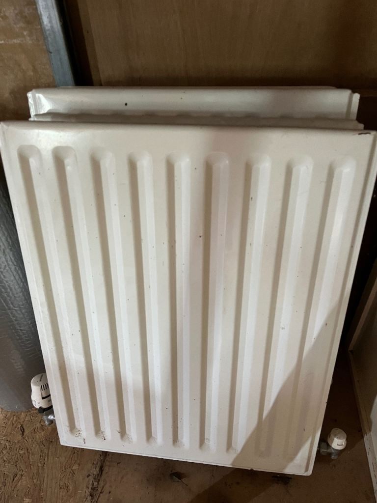 Two White Panel Radiators – Good Condition
