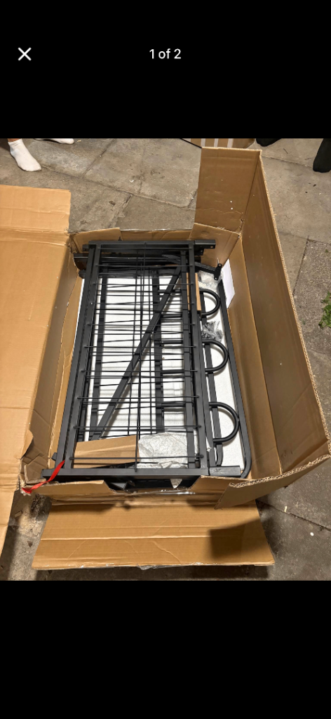 New Black Metal Bed Frame – Still in Box