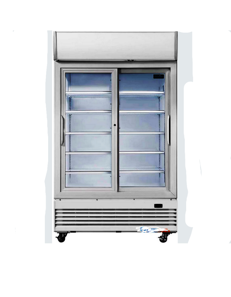 BRAND NEW- Polar DOUBLE DOOR  / SLIDING DOOR GLASS DISPLAY FRIDGE/DRINK CHILLER- LOW ENERGY - WHITE
