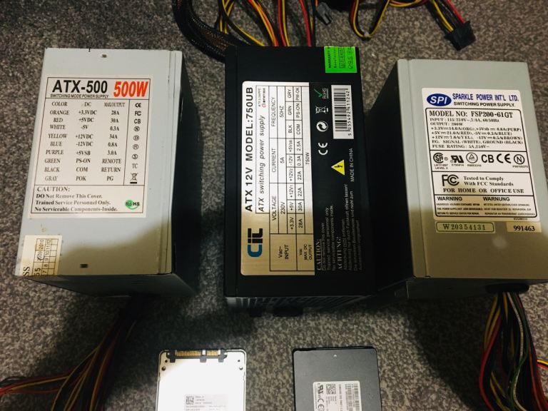 3 pc power supply/ 2 128 SSD hard drive 